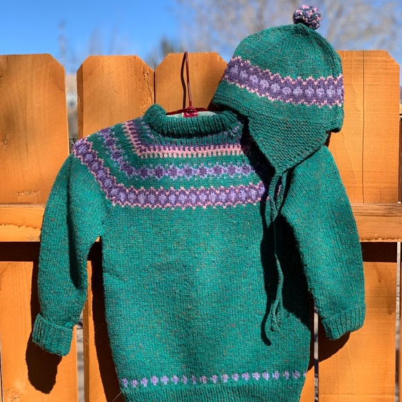 Vintage Wool Sweater and Hat Set by Heather Weather Wear - Picture 7 of 7